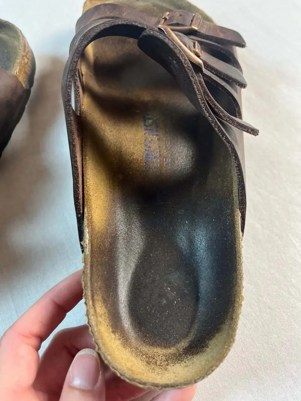 Birkenstock Florida Three-Strap Brown Oiled Leather Sandals 41